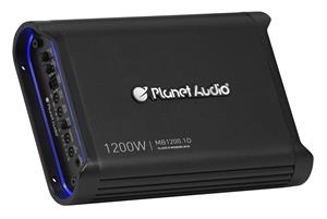 Planet Audio Pro MB1200.1D 900W RMS at 1 Ohm Class D Mono Subwoofer Amplifier 1200W Max with Remote