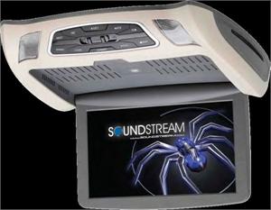 Soundstream VCM-103DMH Ceiling Mount Flip Down 10.3 Inch LCD / DVD with USB / SD and HDMI MHL Input ( beige, black, grey skins )