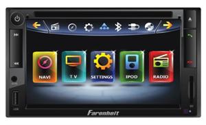 Farenheit TI-652NB Inteq 2 DIN 6.5 Touch Screen LCD/DVD AV Receiver with USB/SD and Bluetooth