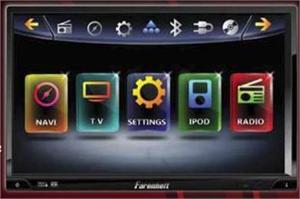 Farenheit TI-769NB Inteq 2 DIN 7 Touch Screen LCD/DVD AV Receiver with 32GB USB/SD and Bluetooth
