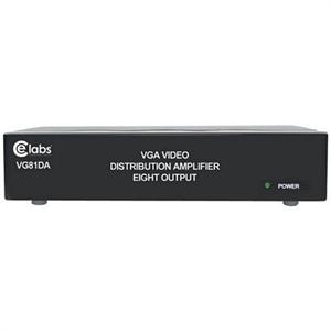 CE LABS VG81DA 1X8 1 Input 8 Output VGA Video Distribution Amplifier / Splitter