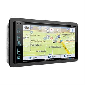 Power Acoustik VRN-65HXB 6.2 2 Din DVD / CD Navigation Receiver with Bluetooth USB & Aux Inputs. Sirius Ready