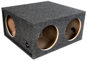 Atrend E12FS Quad 12 Sealed 2-FRONT / 2-SIDE Subwoofer Box 1.15 Cu Ft Per Sub