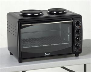 AVANTI MKB42B Mini Kitchen Convection Toaster Oven with Dual Burner Cook-Top