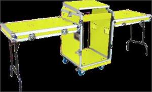 MR DJ CASE-7000 Yellow Portable Rack & Coffin Workstation Case 2 Sided