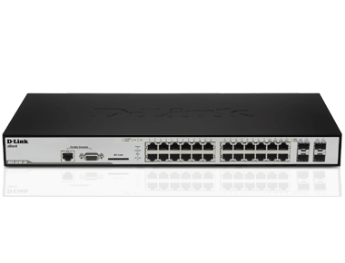 D-Link DGS-3200-24 XStack Managed 20-Port Gigabit L2 Switch, 4 1000BASE-T/SFP Combo Ports, IPv6