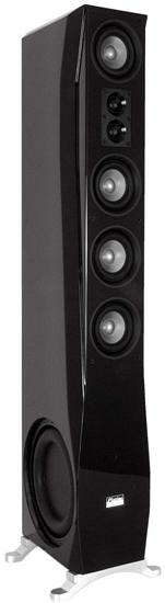 Earthquake PN-4521BLACK Platine Noiree 4x4 Inch + 2x1 Inch + 10 Inch SLAP 3 Way 500 Watt Audiophile Tower Speakers Piano Black Finish