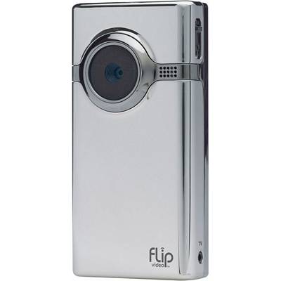 Flip Video F460C Chrome Flip MinoHD Camcorder With 4GB Memory And 1.5 Inch LCD 