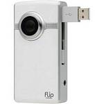 Flip Video U1120W Silver And White Flip Ultra 2nd Generation Camcorder With 4GB Memory And 2 Inch LCD 