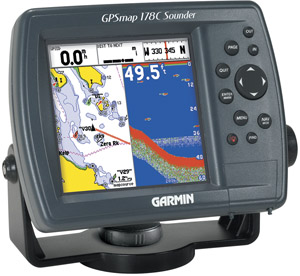 GARMIN 010-00340-01 GPSMAP 178C Sounder with Internal Antenna & Single-Frequency Transducer