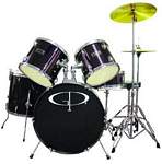 GP Percussion GP100B Player 5 Piece Full Size Drum Set