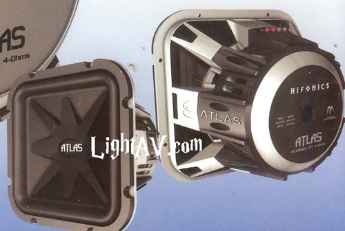 Hifonics ATL12SQD4 Atlas 12 Inch Square 1800 Watt Dual 4 Ohm Subwoofer