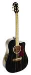 HOHNER HO-HW300CETBK Mahogany Dreadnought Acoustic/Electric Guitar