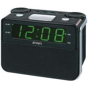Jensen JCR-255 AM/FM Dual Alarm Auto Time Set Clock Radio