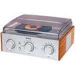 Jensen JTA-220 Stereo 3-Speed Turntable with AM/FM Receiver & 2 Built-in Speakers