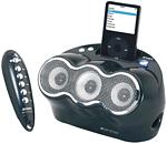 JENSEN JISS-330-BK BANSHEE 3-SPEAKER UNIVERSAL IPOD DOCKING DIGITAL MUSIC SYSTEM WITH REMOTE