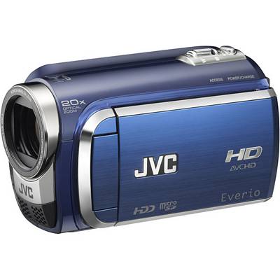 JVC GZ-HD300AUS Blue World's Smallest 1920 x 1080 60GB HDD Hi-Def Camcorder with 2.7 Inch LCD and 20X Optical Zoom