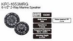 Kenwood KFC-1653MRG 6.5 Inch 2 WAY MARINE SPEAKER 150 WATTS