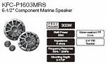 Kenwood KFC-P1603MRS 6.5 Inch 2 Way Marine Component Set