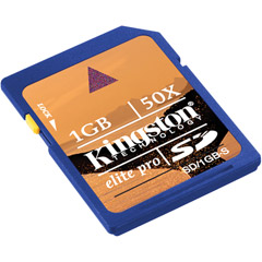 Kingston SD/1GB-S 50x Elite Pro Series SD Memory Card