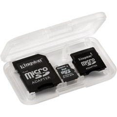 Kingston SDC/1GB-2ADP 1GB microSD Memory Card with 2 Adapters