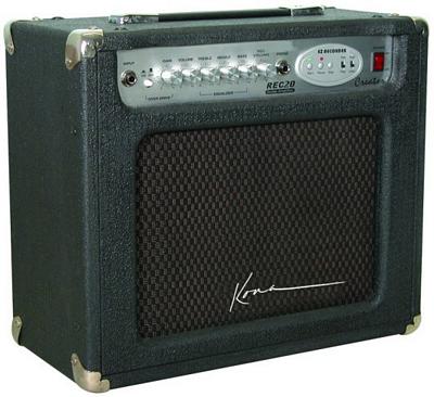 Kona KA20REC 8 Inch 20 Watt Guitar Amp with Digital Recorder and 3 band EQ