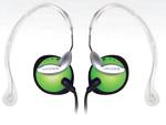 KOSS Clipper Green Lightweight Clip-On Stereophone with In-Line Volume Control