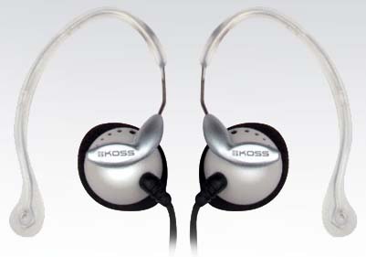 KOSS Clipper Pink Lightweight Clip-On Stereophone with In-Line Volume Control