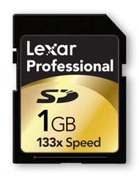 Lexar 1GB Professional SD Memory Cards SD1GB-133-380