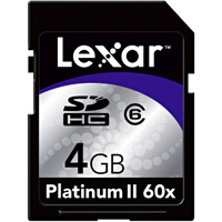 Lexar 4GB Platinum II 60x Secure Digital High Capacity SD4GB-60-664