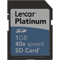 Lexar 40X Platinum II Memory Stick PRO Duo Memory Card MSDP1GB-40-664