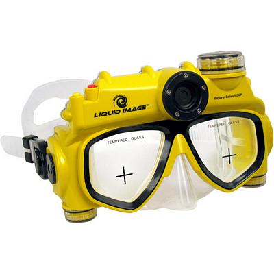 Liquid Image Explorer Swimming Mask with VGA 640x480 video, 20 fps, 5.0MP Underwater Digital Camera Mid Size