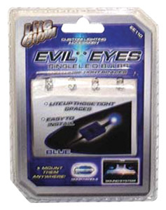 LITEGLOW EE110 4-pk Single-LED Evil Eyes (Blue)