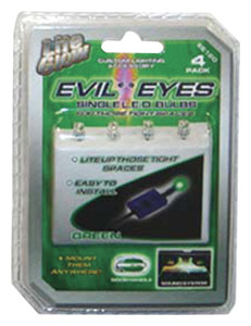 LITEGLOW EE120 4-pk Single-LED Evil Eyes (Green)