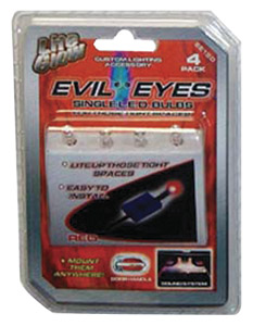 LITEGLOW EE150 4-pk Single-LED Evil Eyes (Red)