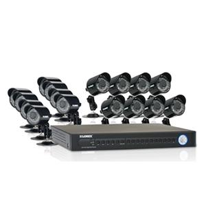 LOREX LH1161001C16 16 CHANNEL 1 TERABYTE DVR with 16 Color Cameras and Remote Smart Phone Internet Monitoring