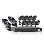 LOREX LH1161001C16 16 CHANNEL 1 TERABYTE DVR with 16 Color Cameras and Remote Smart Phone Internet Monitoring