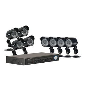 LOREX LH118501C8B 8 CHANNEL 500 GB DVR WITH 8 Cameras and Remote Smart Phone Internet Monitoring
