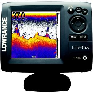LOWRANCE ELITE 5X 5 Inch 480X480 SOLARMAX 256-COLOR FISHFINDER  500W RMS 000-00102-001