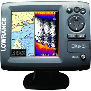 LOWRANCE ELITE 5 5 Inch 480X480 SOLARMAX COLOR BASE US FISHFINDER/CHARTPLOTTER 500W RMS 000-00104-001
