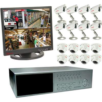 MACE DVR-D191600NT-1 19 InchColor LCD 16-Channel Observation System with 250GB HD DVR