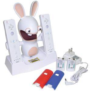 Mad Catz MADR05762 RAYMAN RAVING RABBIDS NINTENDO Wii REMOTE DUAL CHARGER