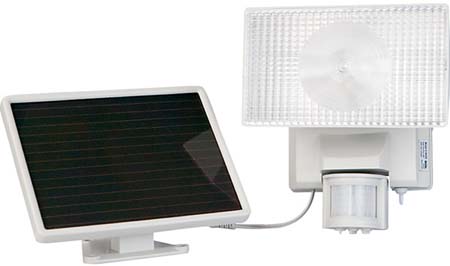 Maxsa 40220 Solar-Powered Halogen Security Floodlight