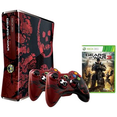 XBox 360 Limited Gears of War 3 Console, 2 Wireless Controllers, Gears of War 3 Standard Edition Game Bundle