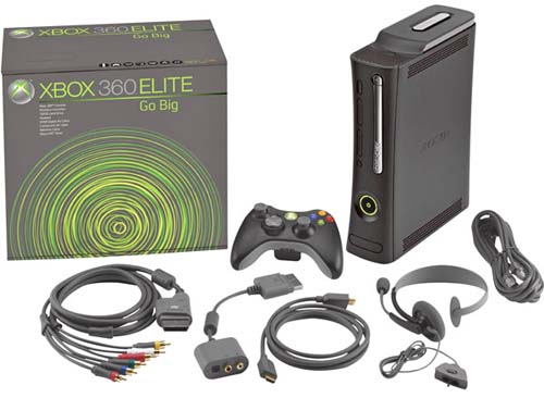 Microsoft Xbox 360 Elite Gaming Console with 120GB Hard Drive With 2 Included Games