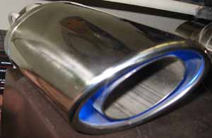 Vibes Blue LED Oval Tailpipe Tip