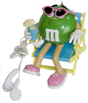 M&M M8MR6 RADIO GREEN BEACH M&M STYLE CHARACTER  STEREO EARP