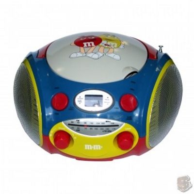 M&M M9CD1 CD BOOMBOX M&M CHARACTER AM FM RAD TOP LOAD CD