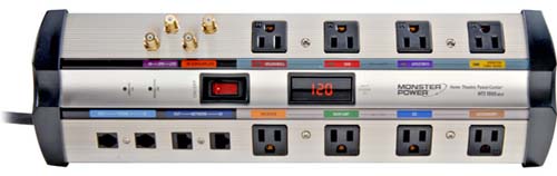 Monster Power MP-HTS1000MKIII 8-Outlet PowerCenter™ Surge Suppressor With Coax And DSL/LAN