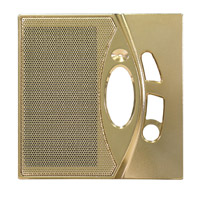 M & S Systems DMC-10PFBB-4 Patio Station Faceplates (4-pack) (Bright Brass)